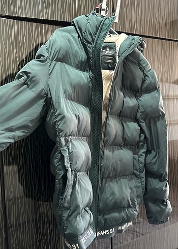 Gri Kapitone erkek Kışlık Mont - Görsel 6