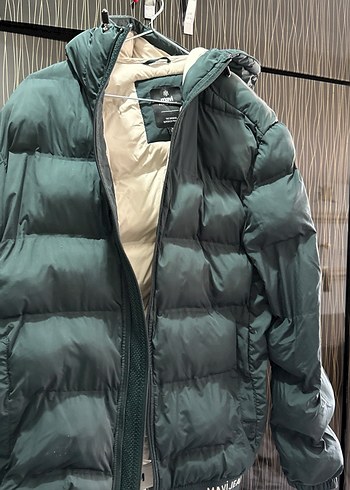Gri Kapitone erkek Kışlık Mont - Görsel 3