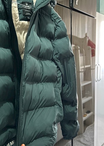 Gri Kapitone erkek Kışlık Mont - Görsel 5