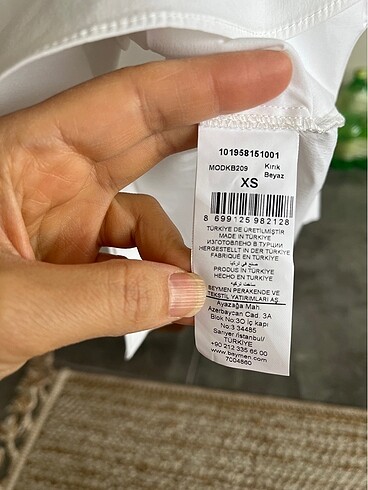 xs Beden beyaz Renk Yeni.etiketi yok