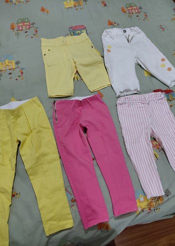 LC Waikiki Kız Çocuk Pastel Renkli Pamuk Pantolonlar