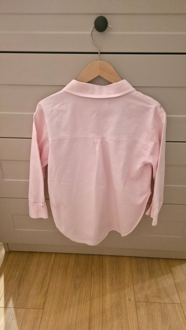 Zara kız çocuk Pembe Düğmeli Uzun Kollu gömlek 6-7 yaş - Görsel 2