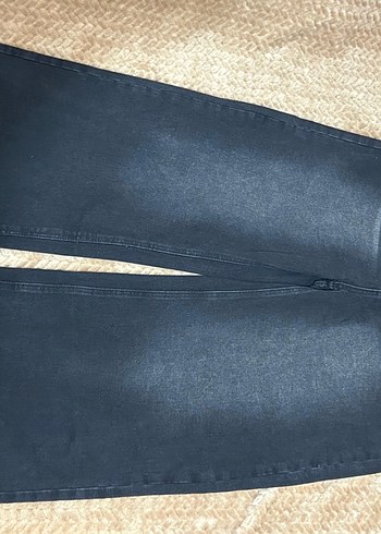 Düğmeli Siyah Salaş ünisex Kot Pantolon - Görsel 7