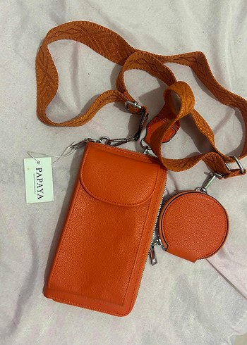 Parlak Turuncu çanta - Görsel 5