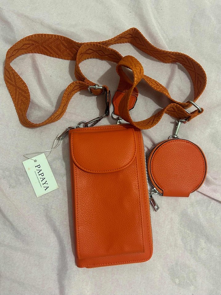 Parlak Turuncu çanta - Görsel 4