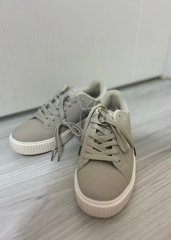 Gri Platform Topuklu Kadın Spor Ayakkabı - Görsel 6