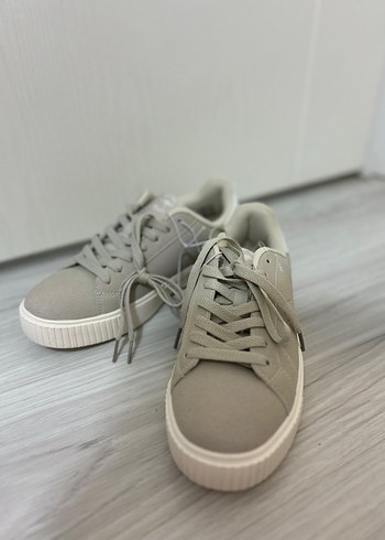 Gri Platform Topuklu Kadın Spor Ayakkabı - Görsel 3