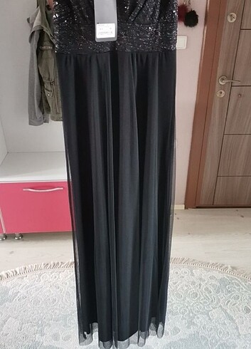s Beden siyah Renk Etiketli siyah elbise