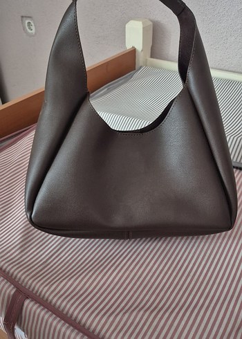 Kahverengi Deri Minimalist Kadın Çanta