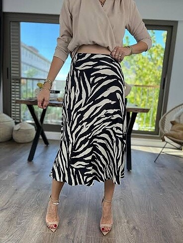 Zebra desen saten etek