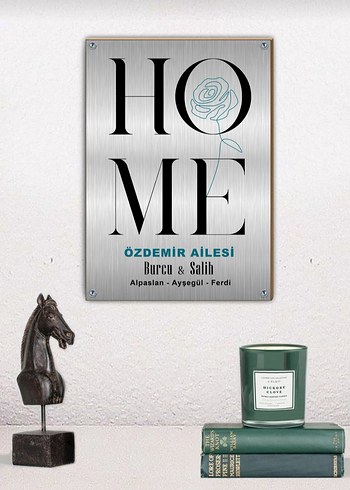 Kişiye Özel Metal Home Tablo(20×30) - Görsel 2