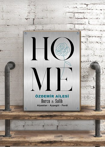 Kişiye Özel Metal Home Tablo(20×30) - Görsel 3