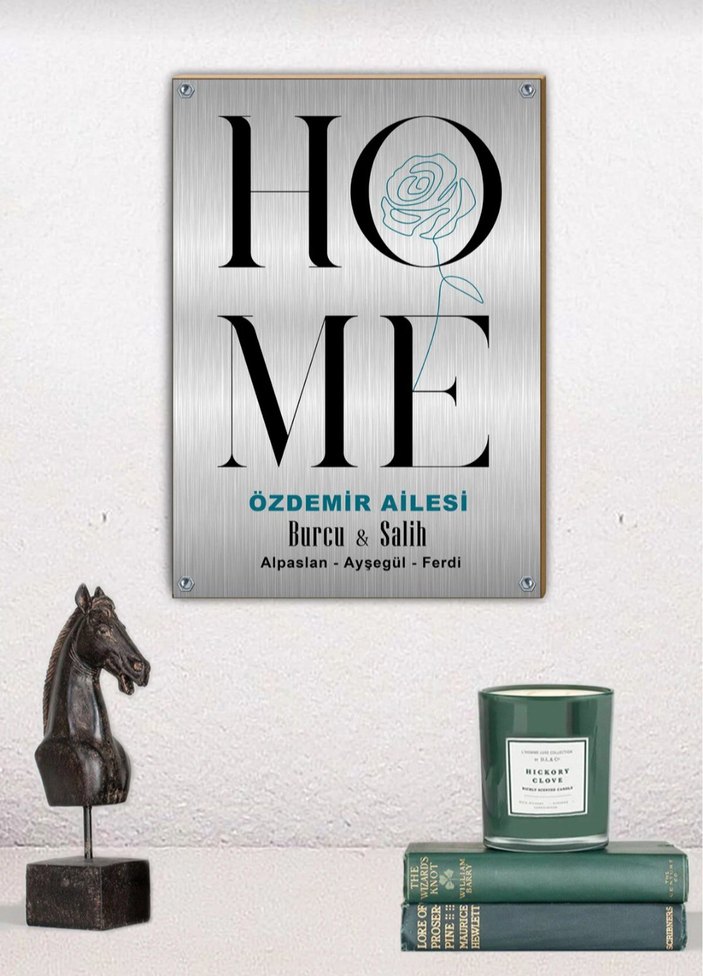 Kişiye Özel Metal Home Tablo(20×30) - Görsel 2