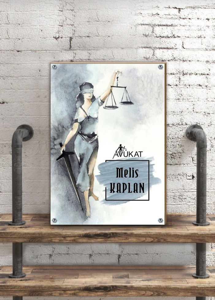 Avukat Metal Tablo (20×30) - Görsel 3