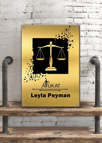 Avukatlara Özel isimlik-Metal Tablo(20×30) - Görsel 2