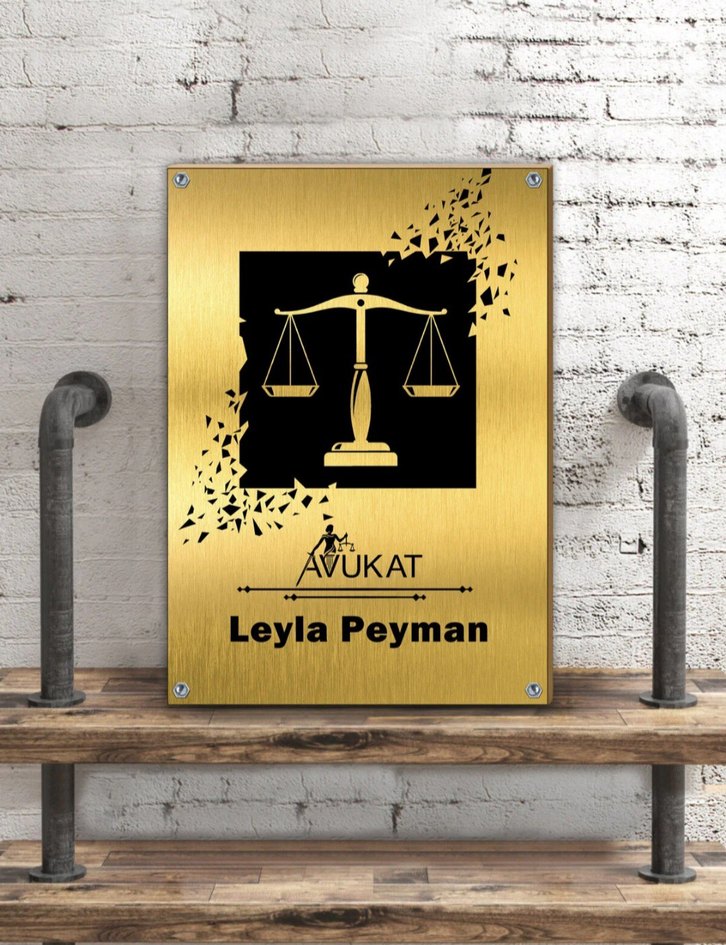 Avukatlara Özel isimlik-Metal Tablo(20×30) - Görsel 2