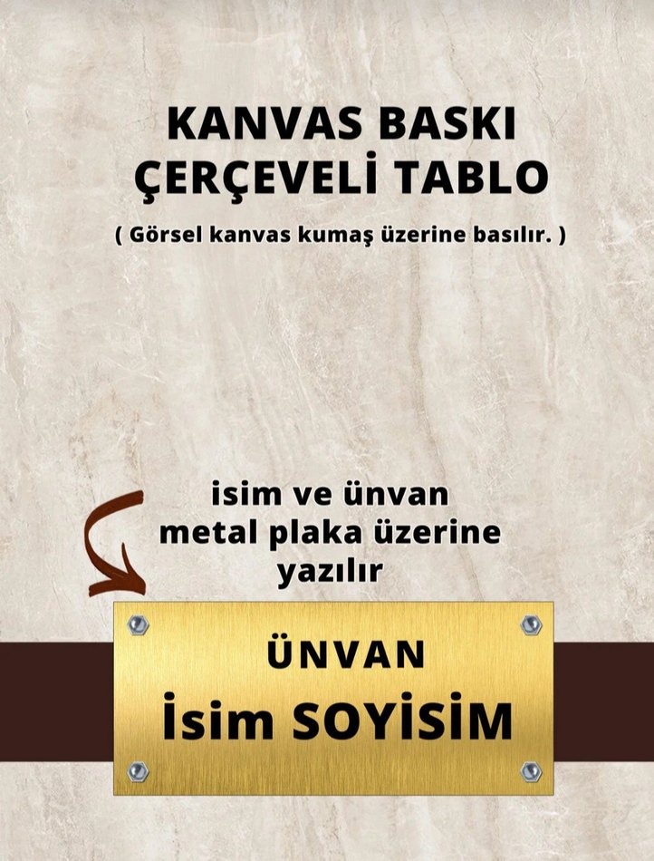 Çerçeveli Metal Plakalı Avukat Kanvas Tablo - Görsel 5