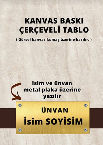 Çerçeveli Metal Plakalı Kanvas Tablo - Görsel 4
