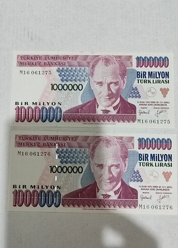 Bir milyon Türk lirası seri