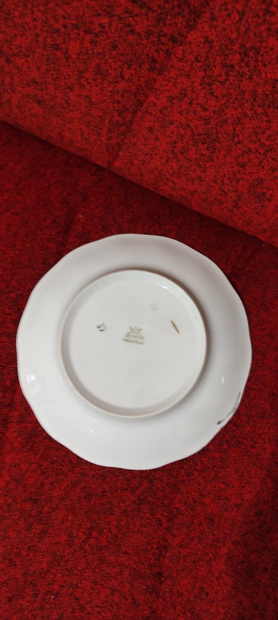 Altın yaldız dekorlu Polonya porselen tabak - Görsel 4