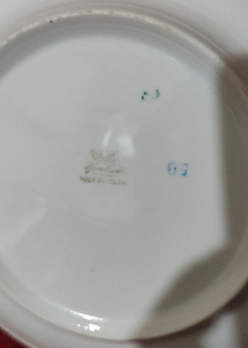 Altın yaldız dekorlu Polonya porselen tabak - Görsel 4