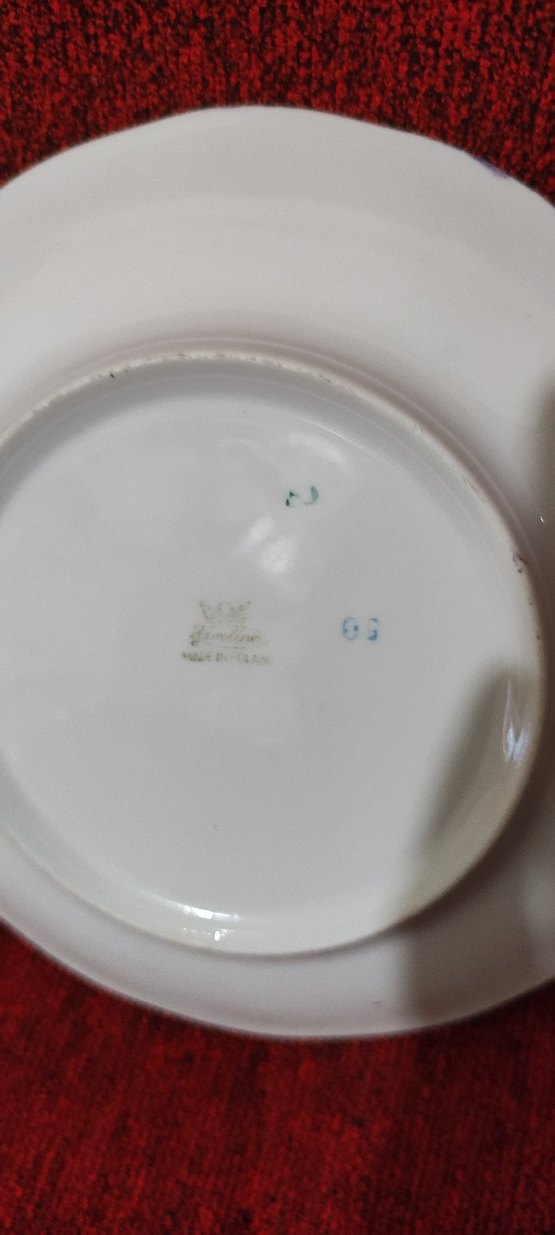 Altın yaldız dekorlu Polonya porselen tabak - Görsel 3