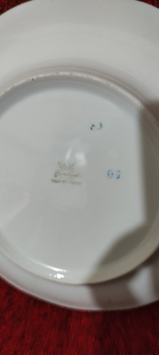 Altın yaldız dekorlu Polonya porselen tabak - Görsel 4