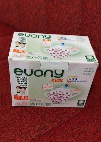 Evony Kids Yumuşak Elastik Kulaklı Cerrahi Maske - Görsel 2