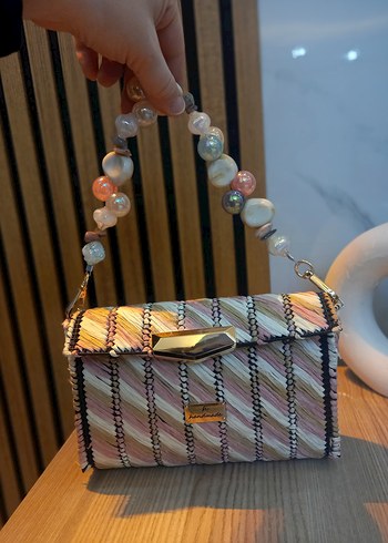  Beden çeşitli Renk Boncuk Detaylı Pastel Renk Bohem Kadın Çanta