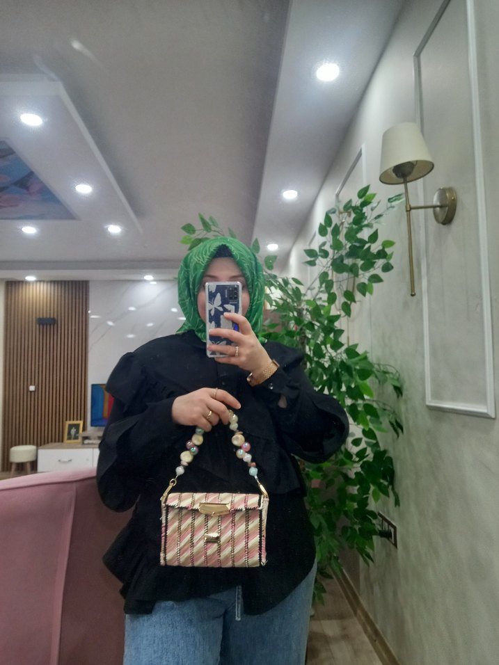 Boncuk Detaylı Pastel Renk Bohem Kadın Çanta - Görsel 5