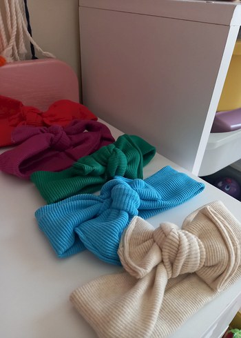  Beden çeşitli Renk Renkli Fiyonk Detaylı Çocuk Saç Bantları