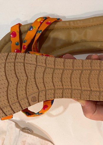 Renkli Bağcıklı Kadın Dolgu Topuk Terlik - Görsel 3