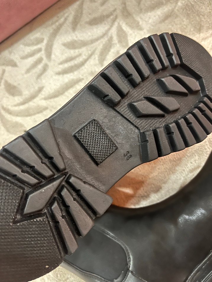 Siyah Kadın Biker Bot, Tokalı, Kalın Topuklu - Görsel 5