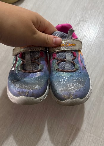 25 Beden Kız Çocuk Çok Renkli Bağcıksız Spor Ayakkabı