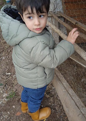 Yeşil Erkek Çocuk Şişme Mont - Görsel 3