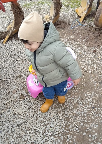 Yeşil Erkek Çocuk Şişme Mont - Görsel 5