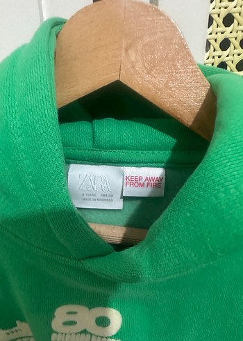 Erkek Çocuk Kapüşonlu Yeşil Sweatshirt - Görsel 3