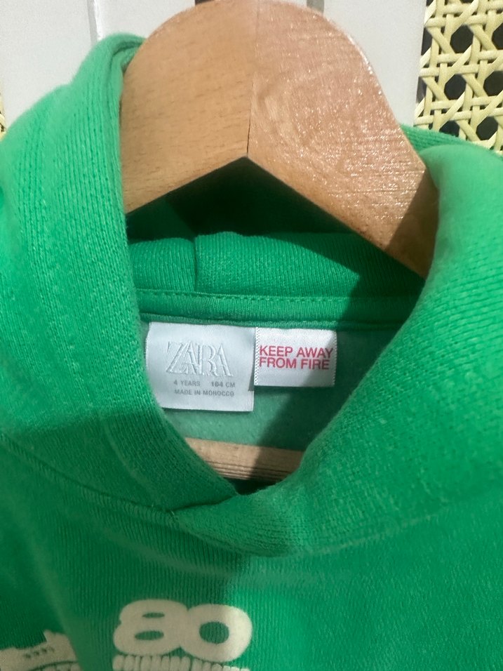 Erkek Çocuk Kapüşonlu Yeşil Sweatshirt - Görsel 3