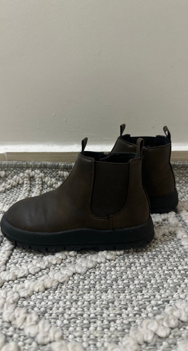 Kahverengi Deri Erkek Çocuk Botu - Görsel 2