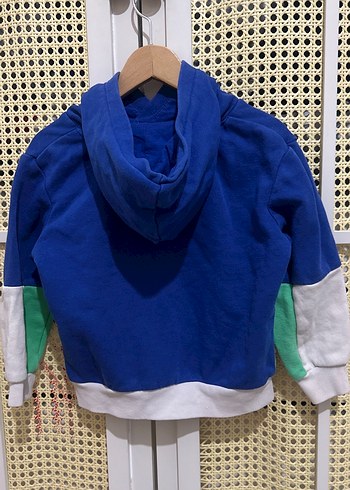 Renkli Erkek Sweatshirt Kapüşonlu Velcro - Görsel 2