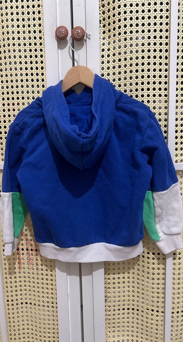 Renkli Erkek Sweatshirt Kapüşonlu Velcro - Görsel 2