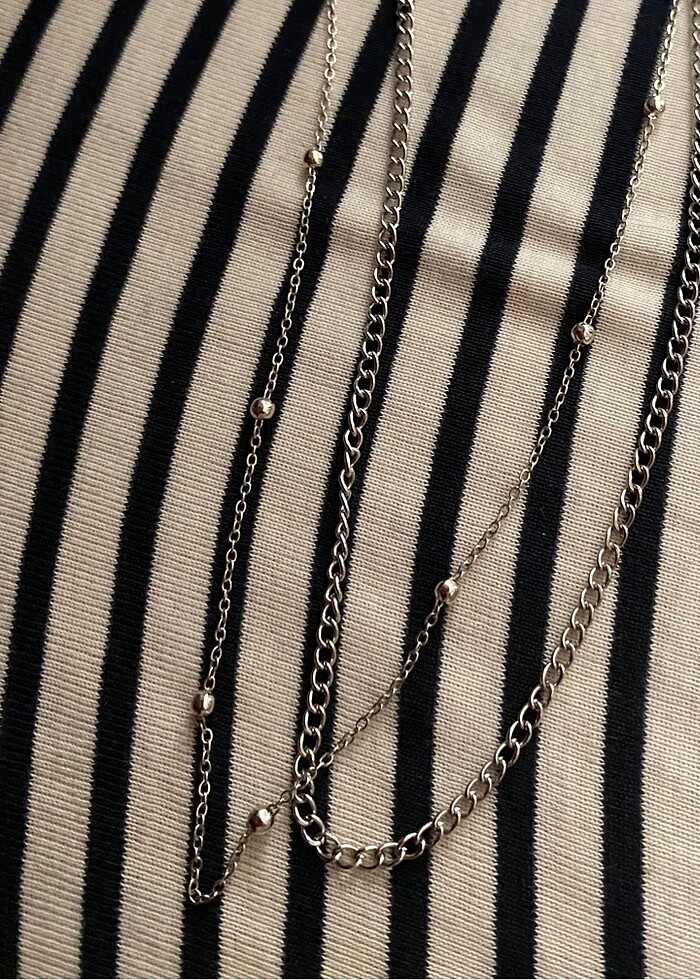 2'li Bel Zinciri Vücut Takısı Silver - Görsel 2