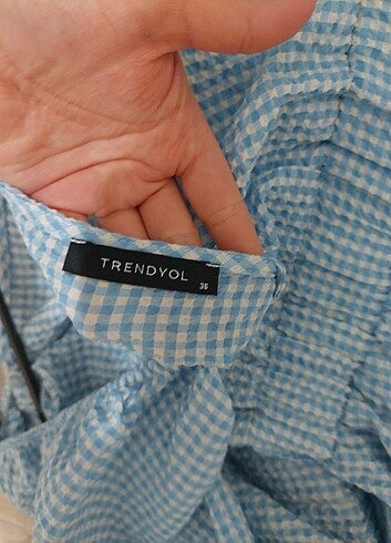 Trendyol & Milla Trendyolmilla pötikare mavi elbise
