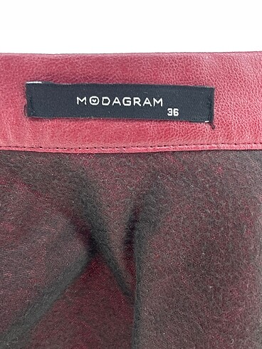 36 Beden bordo Renk Modagram Midi Etek %70 İndirimli.