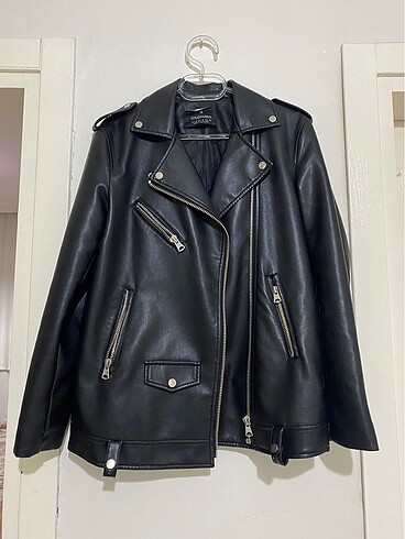 Stradivarius oversize deri ceket