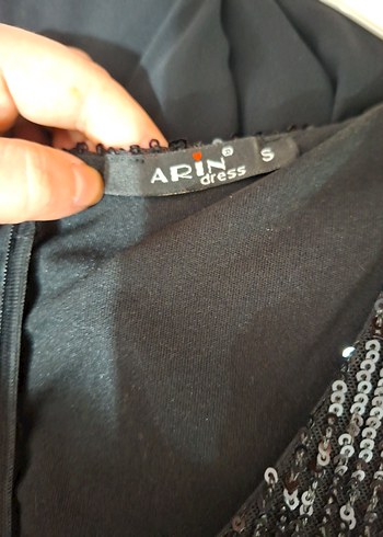 Siyah Payetli Abiye Elbise - Görsel 2