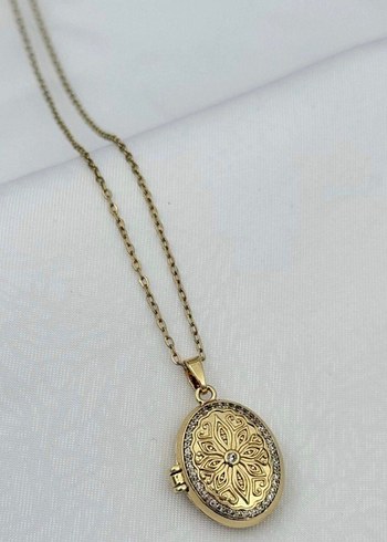 Accessorize  Altin Tonlu Oval Madalyon Kolye