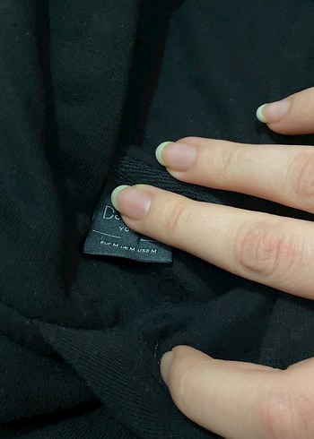 Kadın Siyah Kapüşonlu Basic Sweatshirt - Görsel 2