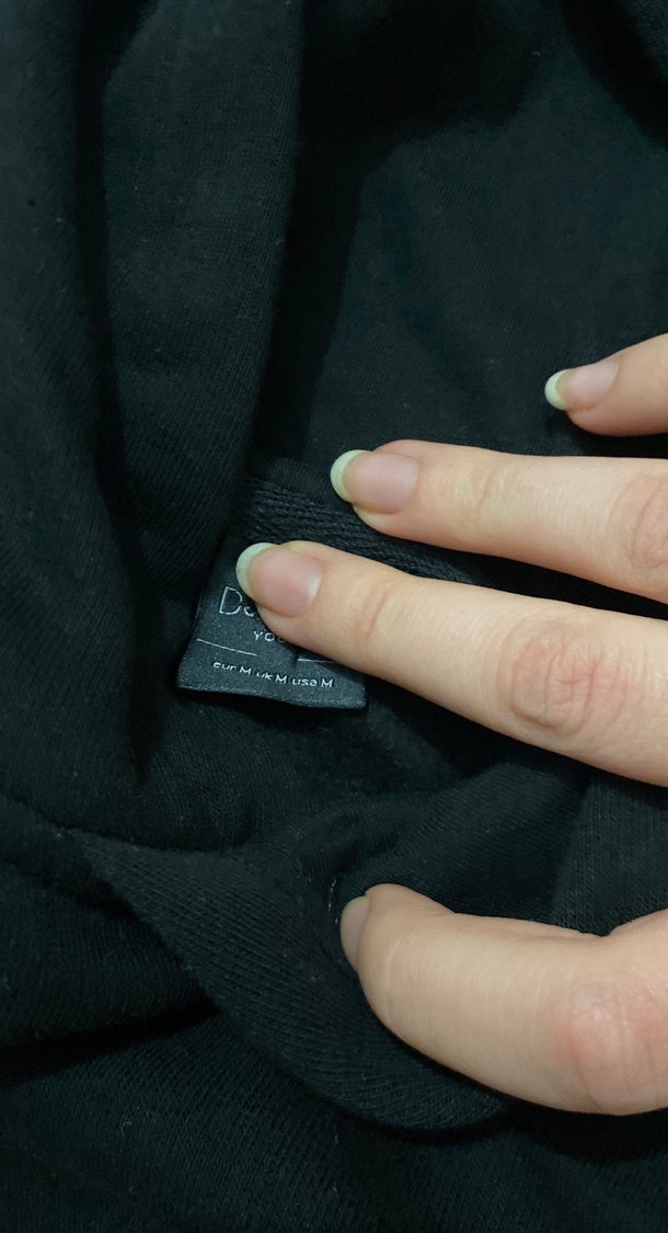 Kadın Siyah Kapüşonlu Basic Sweatshirt - Görsel 2