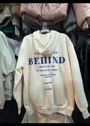 Beyaz Fermuarlı Midi Sweatshirt - Görsel 2